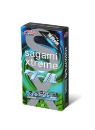 Презервативы Sagami Xtreme Mint с ароматом мяты - 10 шт. - Sagami - купить с доставкой в Смоленске