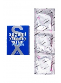 Розовые презервативы Sagami Xtreme FEEL FIT 3D - 3 шт. - Sagami - купить с доставкой в Смоленске