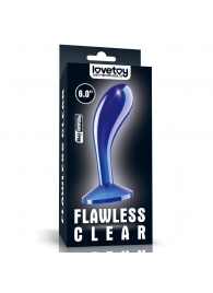 Синяя анальная втулка Flawless Clear Prostate Plug 6.0 - 15 см. - Lovetoy - в Смоленске купить с доставкой