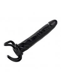 Чёрная насадка-фаллос для двойного проникновения INFLATABLE DILDO SLIM DONG  - 13,5 см. - Toyz4lovers - в Смоленске купить с доставкой