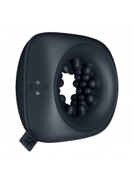 Черный мужской вибромассажер Ring Stroker - Satisfyer - в Смоленске купить с доставкой