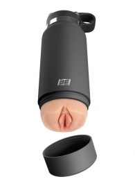 Серый мастурбатор в виде бутылки F*ck Flask - Pipedream - в Смоленске купить с доставкой