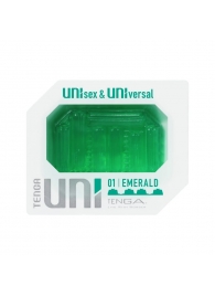 Зеленый мастурбатор-стимулятор Tenga Uni Emerald - Tenga - в Смоленске купить с доставкой