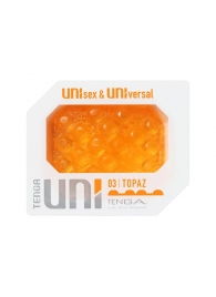 Оранжевый мастурбатор-стимулятор Tenga Uni Topaz - Tenga - в Смоленске купить с доставкой