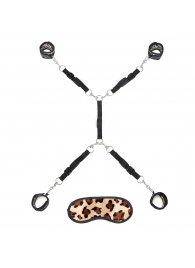 Леопардовая фиксация на матрас для рук и ног Classic Bedspreader - Lux Fetish - купить с доставкой в Смоленске