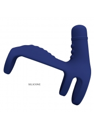 Синяя вибронасадка на пенис Vibrating Penis Sling - Baile - в Смоленске купить с доставкой