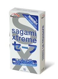 Презервативы Sagami Xtreme Ultrasafe с двойным количеством смазки - 10 шт. - Sagami - купить с доставкой в Смоленске