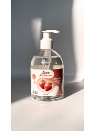 Лубрикант на водной снове Love Protection Strawberry с ароматом клубники - 300 мл. - Lola Games - купить с доставкой в Смоленске