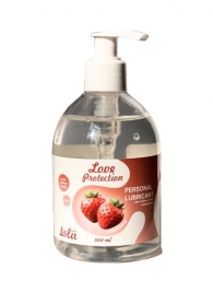 Лубрикант на водной снове Love Protection Strawberry с ароматом клубники - 300 мл. - Lola Games - купить с доставкой в Смоленске