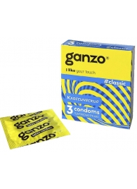 Классические презервативы с обильной смазкой Ganzo Classic - 3 шт. - Ganzo - купить с доставкой в Смоленске