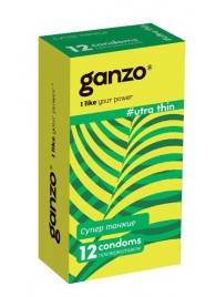 Ультратонкие презервативы Ganzo Ultra thin - 12 шт. - Ganzo - купить с доставкой в Смоленске