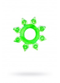 Зеленое эрекционное кольцо-звезда - Toyfa Basic - в Смоленске купить с доставкой