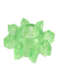 Зеленое эрекционное кольцо-звезда - Toyfa Basic - в Смоленске купить с доставкой