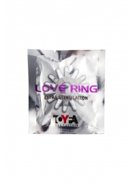 Прозрачное гелевое эрекционное кольцо с шипиками - Toyfa Basic - в Смоленске купить с доставкой