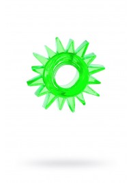 Зеленое эрекционное кольцо-солнце - Toyfa Basic - в Смоленске купить с доставкой