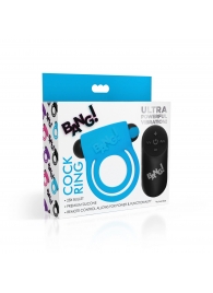 Голубое эрекционное виброкольцо 28X Remote Control Vibrating Cock Ring   Bullet - XR Brands - в Смоленске купить с доставкой