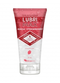 Интимный гель-смазка на водной основе Lubrimax Magic Strawberry - 75 мл. - ИнтелБИО - купить с доставкой в Смоленске