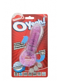 Фиолетовое эрекционное кольцо с вибрацией и пальчиком OYEAH PURPLE - Screaming O - в Смоленске купить с доставкой