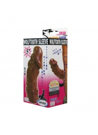 Коричневая насадка на пенис Wolftooth Sleeve - 13 см. - Baile - в Смоленске купить с доставкой