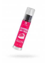Массажное масло 2-в-1 с разогревающим эффектом и вкусом клубники со сливками - 50 мл. - Secret Play - купить с доставкой в Смоленске