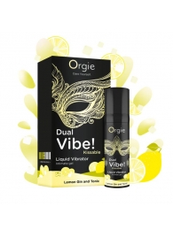 Съедобный жидкий вибратор Dual Vibe! со вкусом лимонного джина с тоником - 15 мл. - ORGIE - купить с доставкой в Смоленске