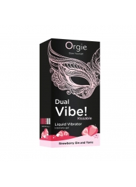 Съедобный жидкий вибратор Dual Vibe! со вкусом клубничного джина с тоником - 15 мл. - ORGIE - купить с доставкой в Смоленске