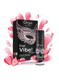 Съедобный жидкий вибратор Dual Vibe! со вкусом клубничного джина с тоником - 15 мл. - ORGIE - купить с доставкой в Смоленске