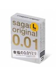 Презервативы Sagami Original 0.01 L-size увеличенного размера - 2 шт. - Sagami - купить с доставкой в Смоленске