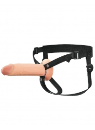 Полый страпон на ремнях 8’’ Hollow Silicone Strap-on - Pipedream - купить с доставкой в Смоленске