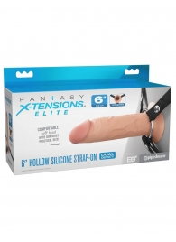 Полый страпон на ремнях 6’’ Hollow Silicone Strap-on - Pipedream - купить с доставкой в Смоленске