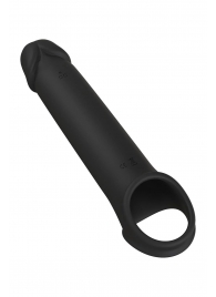 Черная насадка-удлинитель с вибрацией Vibrating Extender With Remote - Dream Toys - в Смоленске купить с доставкой