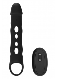 Черная насадка-удлинитель Vibrating Extender With Remote с вибрацией - Dream Toys - в Смоленске купить с доставкой