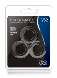 Набор из 3 черных эрекционных колец Black Small Penis Rings - Blush Novelties - в Смоленске купить с доставкой
