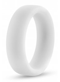 Белое люминесцентное эрекционное кольцо Silicone Glo Cock Ring - Blush Novelties - в Смоленске купить с доставкой