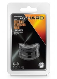 Черное эрекционное кольцо на мошонку Beef Ball Stretcher Snug - Blush Novelties - в Смоленске купить с доставкой