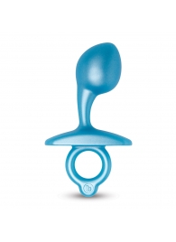 Голубая анальная пробка для массажа простаты Bulb Silicone Prostate Plug - 10,7 см. - b-Vibe - в Смоленске купить с доставкой
