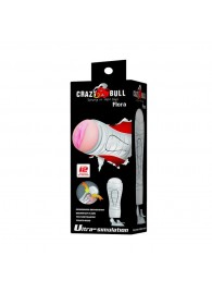 Мастурбатор-вагина Flora White с присоской и 12 режимами вибрации - Baile - в Смоленске купить с доставкой