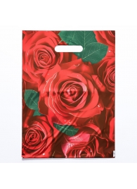 Пакет с цветочным принтом и вырубной ручкой (30х40 см) - Сима-Ленд - купить с доставкой в Смоленске
