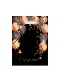 Пакет с вырубной ручкой и принтом в виде шариков (30х40 см) - Сима-Ленд - купить с доставкой в Смоленске