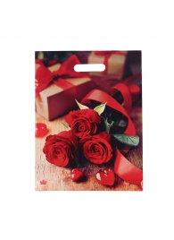 Пакет с принтом в виде роз (31х40 см) - Сима-Ленд - купить с доставкой в Смоленске