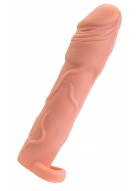 Телесная удлиняющая насадка с подхватом - 19 см. - ToyFa - в Смоленске купить с доставкой