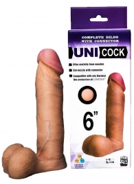 Насадка для страпона фаллической формы UNICOCK 6  - 18 см. - LOVETOY (А-Полимер) - купить с доставкой в Смоленске
