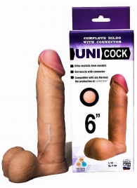 Насадка для страпона фаллической формы UNICOCK 6  - 18 см. - LOVETOY (А-Полимер) - купить с доставкой в Смоленске