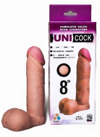 Фаллическая насадка для страпона UNICOCK 8  - 20 см. - LOVETOY (А-Полимер) - купить с доставкой в Смоленске