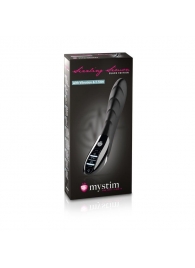 Вибратор с электростимуляцией Sizzling Simon Black Edition - 27 см. - MyStim - купить с доставкой в Смоленске