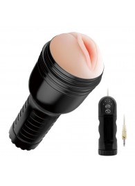 Мастурбатор-вагина с 4 уровнями вибрации и выносным пультом - Baile - в Смоленске купить с доставкой