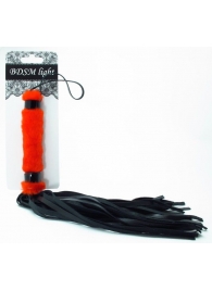 Нежная плеть с красным мехом BDSM Light - 43 см. - БДСМ Арсенал - купить с доставкой в Смоленске