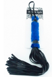 Нежная плеть с синим мехом BDSM Light - 43 см. - БДСМ Арсенал - купить с доставкой в Смоленске