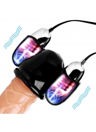 Черная стимулирующая насадка для головки полового члена Multi Speed Vibrating Penis Head Teaser - XR Brands - в Смоленске купить с доставкой