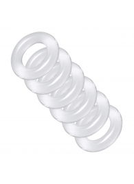 Комплект из 6 прозрачных эрекционных колец Ring Master Custom Ball Stretcher Kit - XR Brands - в Смоленске купить с доставкой